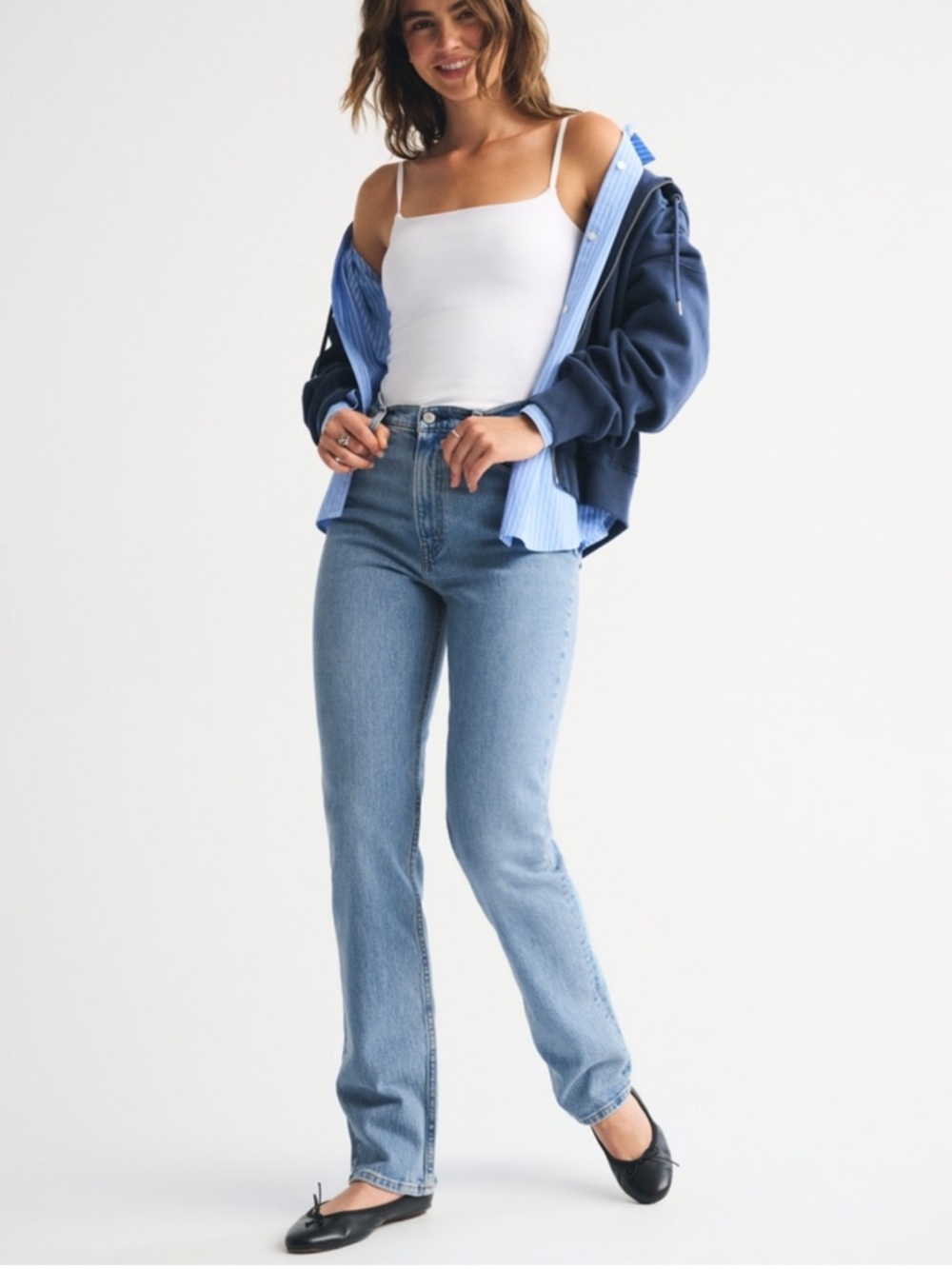 Abercrombie & Fitch Curve Love- 90’s Straight Ultra High Rise